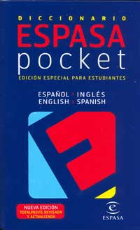 Diccionario Espasa Pocket, edición especial para estudiantes, español-inglés, inglés-español