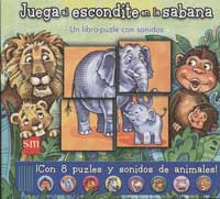 Juega al escondite en la sabana : un libro puzzle con sonidos