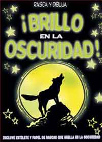 ¡Brillo en la oscuridad! Rasca y dibuja