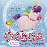 Óscar, el unicornio hambriento, se come la Navidad