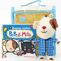 Pack de Buenas noches, Pepe y Mila (con muñeco de Pepe en pijama)