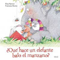 ¨Qu hace un elefante bajo un manzano?