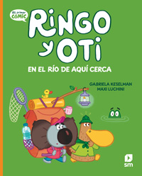 Ringo y Oti en el r¡o de aqu¡ cerca