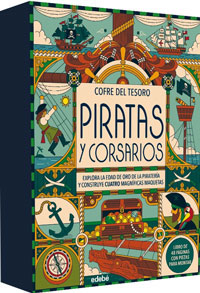 Cofre del tesoro : piratas y corsarios. Explora la Edad de oro de la piratería y construye cuatro magníficas maquetas