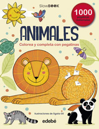 Animales (1000 pegatinas numeradas) : colorea y completa con pegatinas