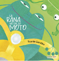 La rana va en su moto