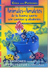 Animales-amuletos de la buena suerte con cuentas y abalorios